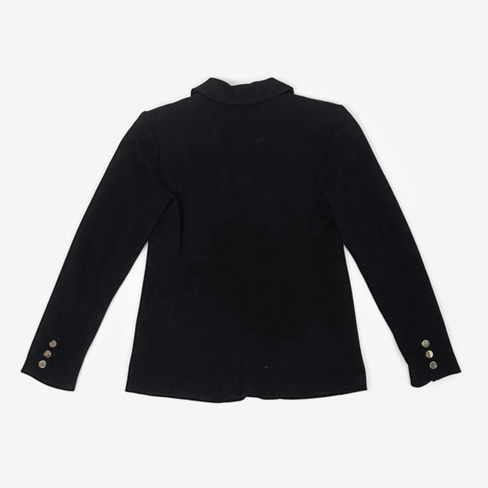 LOFT One Button Blazer Size 2 Black Cotton Blend Classic Tailored Career Office - Picture 4 of 9